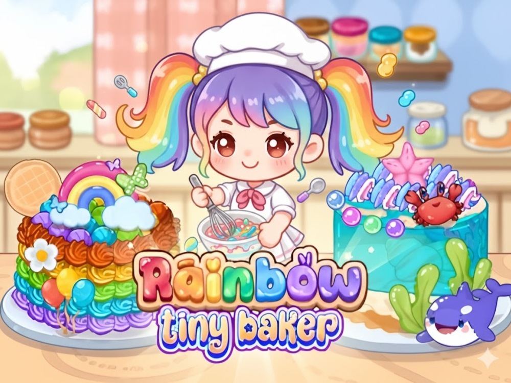 Rainbow Tiny Baker 🕹️ Speel aanlyn op Sgames