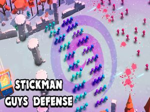 Spel Stickman ouens verdediging aanlyn
