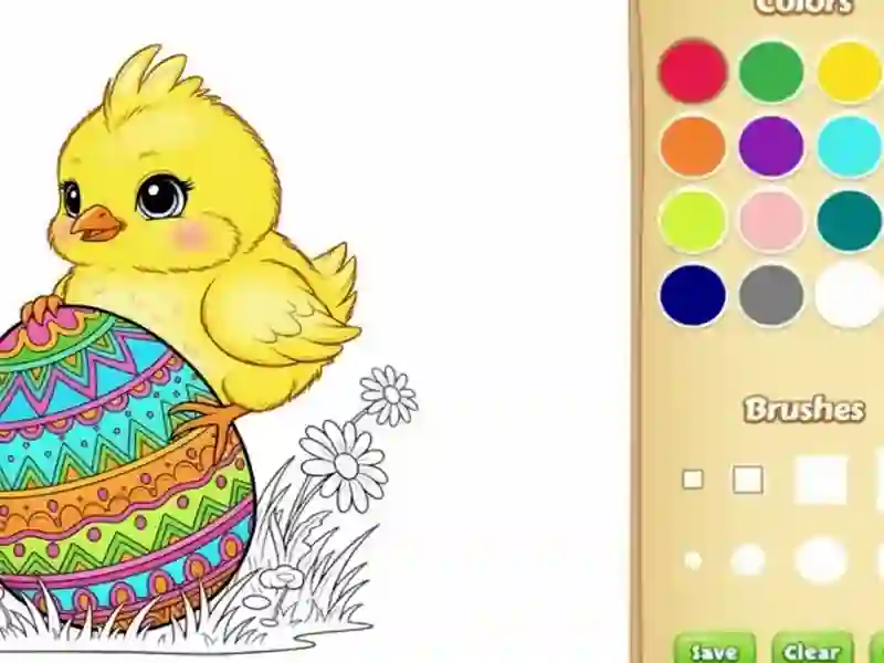 Spel Paasfeeskleurboek vir kinders aanlyn
