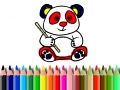 Spel Terug na Skool: Panda Kleur aanlyn
