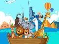 Spel Malende Vriende Reis Rondom die Wêreld: Legpuzzel aanlyn