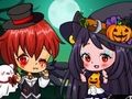 Spel Halloweense Chibi Paar aanlyn