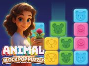 Spel Dierblok Pop -legkaart aanlyn