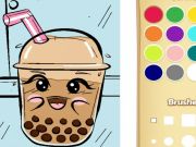 Spel Boba tee kleurboek vir kinders aanlyn
