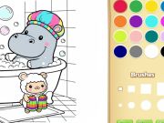 Spel Gesellige vriende kleurboek vir kinders aanlyn