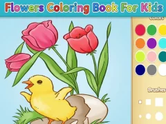 Spel Blomme Inkleurboek Vir Kinders aanlyn