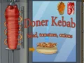 Spel Doner kebab slaai, tamaties, uie aanlyn