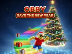 Spel Obby Save the New Year aanlyn