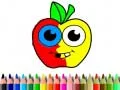 Spel Terug Skool toe: Appel Kleurenboek aanlyn Spel Terug Skool toe: Appel Kleurenboek aanlyn