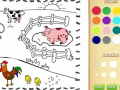 Spel Boerdery inkleurboek vir kinders aanlyn