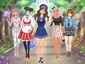 Spel Hoërskool Anime Aankleed aanlyn