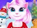 Spel Kat Meisie Kersversieringsspel aanlyn