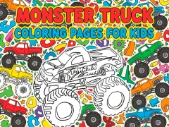 Spel Monster Truck Kleurbladsye Vir Kinders aanlyn