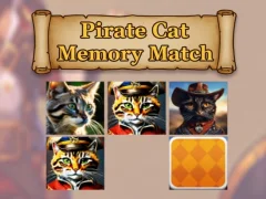 Spel Pirate Cat Memory Match aanlyn