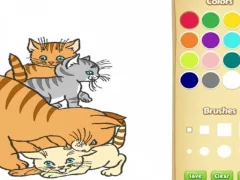 Spel Katte kleurboek vir kinders aanlyn