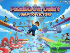 Spel Parkour Obby Spring na oorwinning aanlyn