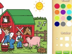 Spel Plaaskleurboek vir kinders aanlyn