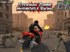 Spel Stickman Zombie Motorfietswedrenne aanlyn