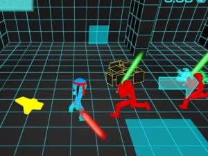 Spel Stickman Neon Sword Fighting aanlyn