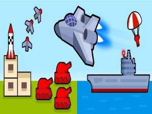 Spel Bomwerpervliegtuig: 2D-lugstaking aanlyn