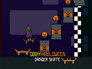 Spel Obby Halloween Danger Skate aanlyn