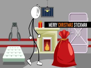 Spel Geseënde Kersfees Stickman aanlyn