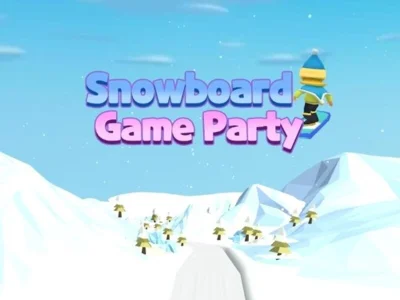 Spel Snowboard Game Party aanlyn