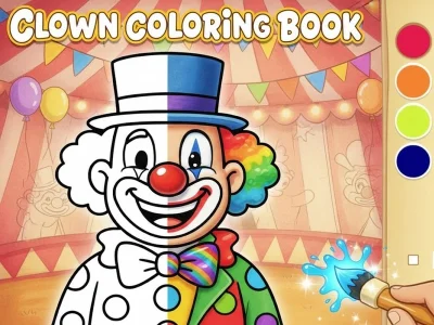 Spel Clown Kleurboek aanlyn