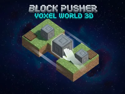 Spel Block Pusher Voxel World 3D aanlyn