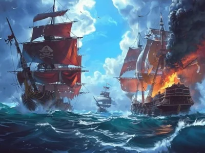 Spel Seerowerskepe: bou en veg aanlyn Spel Seerowerskepe: bou en veg aanlyn