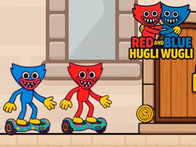 Spel Rooi en blou Hugli Wugli aanlyn