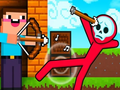 Spel Noob Archer vs Stickman Zombie aanlyn