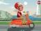 Spel Kleur Stad Scooter Rit aanlyn
