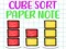 Spel Kub Sortering Papier Nota aanlyn