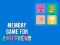 Spel Geheue spel vir kinders aanlyn