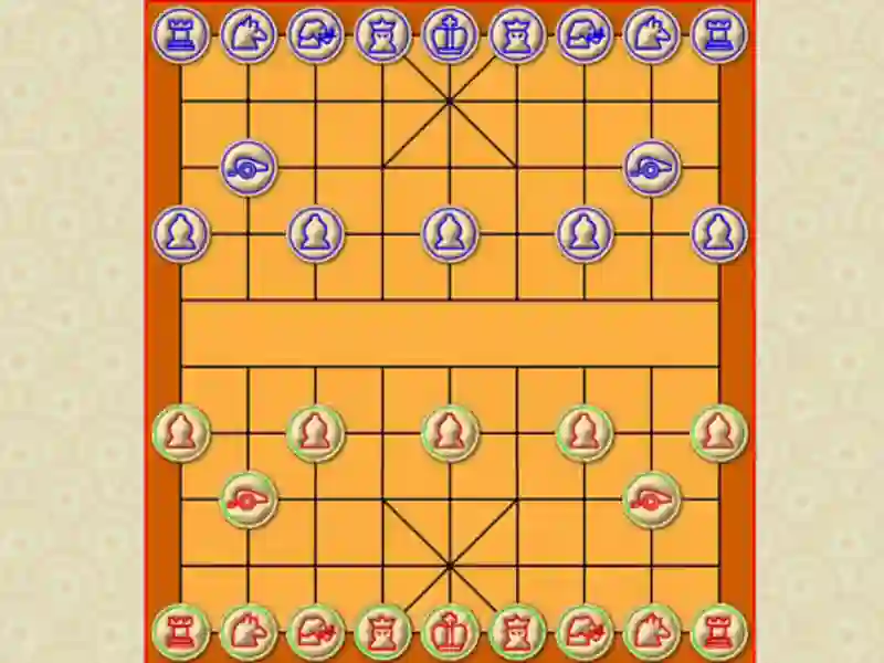 Spel Xiangqi Chinese skaakduel aanlyn