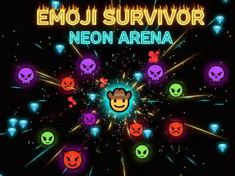 Spel Emoji Survivor — Neon Arena aanlyn