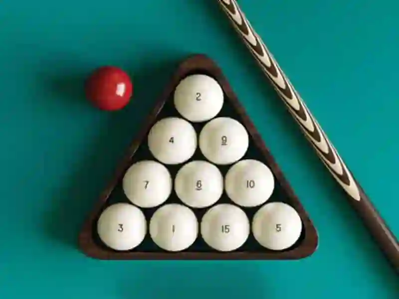 Spel Billiards 3D: Russiese piramide aanlyn