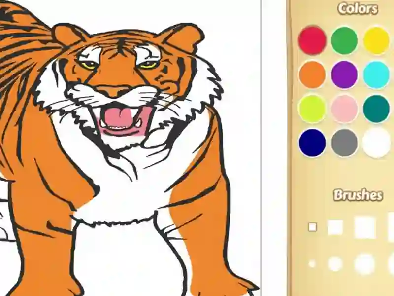 Spel Tiger kleurboek aanlyn