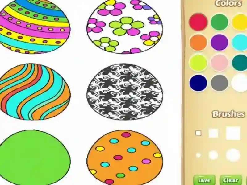 Spel Paaseiers kleurboek vir kinders aanlyn