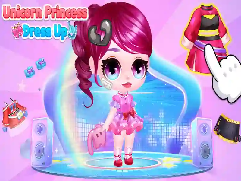 Spel Unicorn Princess Dress Up aanlyn