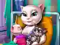 Spel Angela se tweeling se geboorte aanlyn