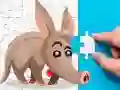 Spel Aardvark Puzzel Uitdaging aanlyn