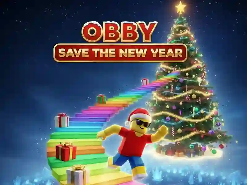 Spel Obby Save the New Year aanlyn