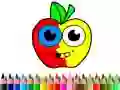 Spel Terug Skool toe: Appel Kleurenboek aanlyn Spel Terug Skool toe: Appel Kleurenboek aanlyn