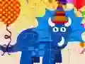 Spel Dino Partytjie Legpuzzel aanlyn