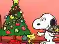 Spel Snoopy Kers Puzzel aanlyn