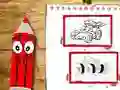 Spel Terug na Skool Motors Kleurboek aanlyn