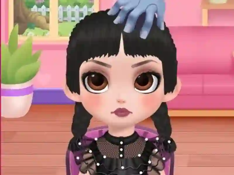 Spel Haarsalon en aantrek meisie aanlyn