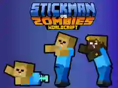 Spel Stickman teen Zombies WorldCraft aanlyn